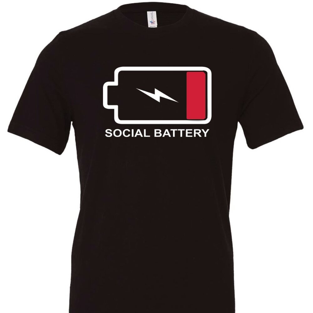 Social Battery Low Crewneck T-Shirt